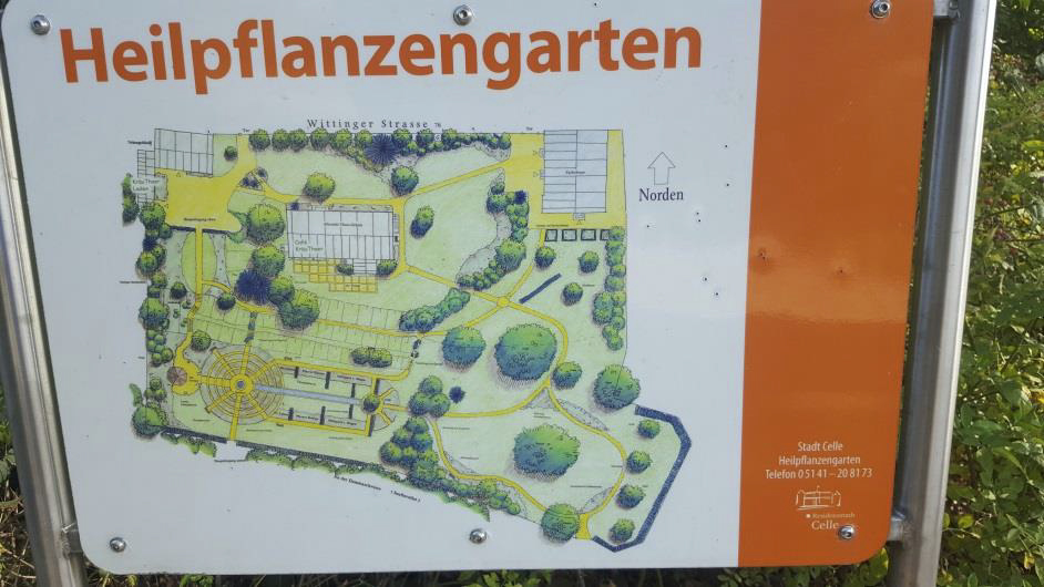 Schild Heilpflanzengarten